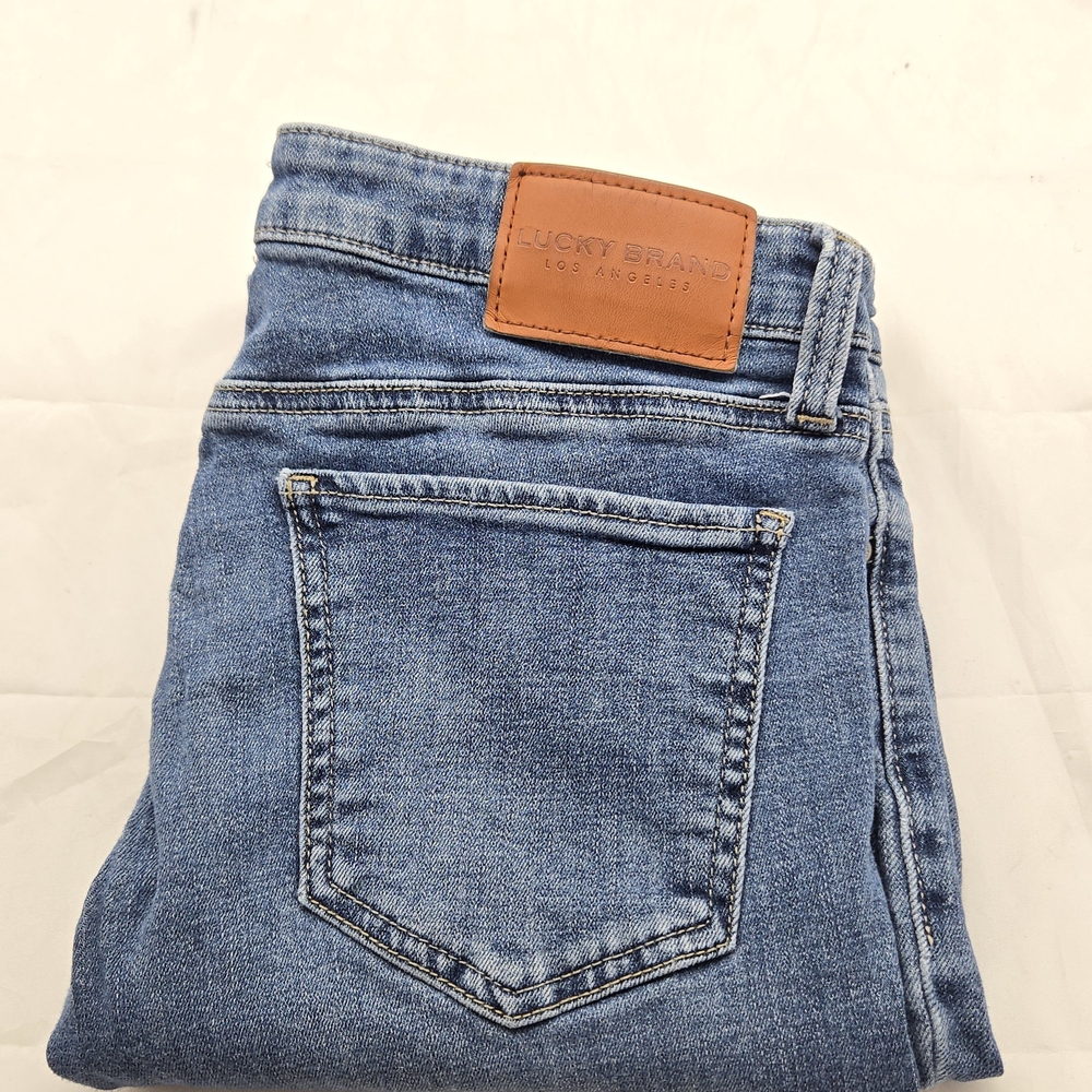 Lucky Brand Blue Denim Jeans with Brown Patch